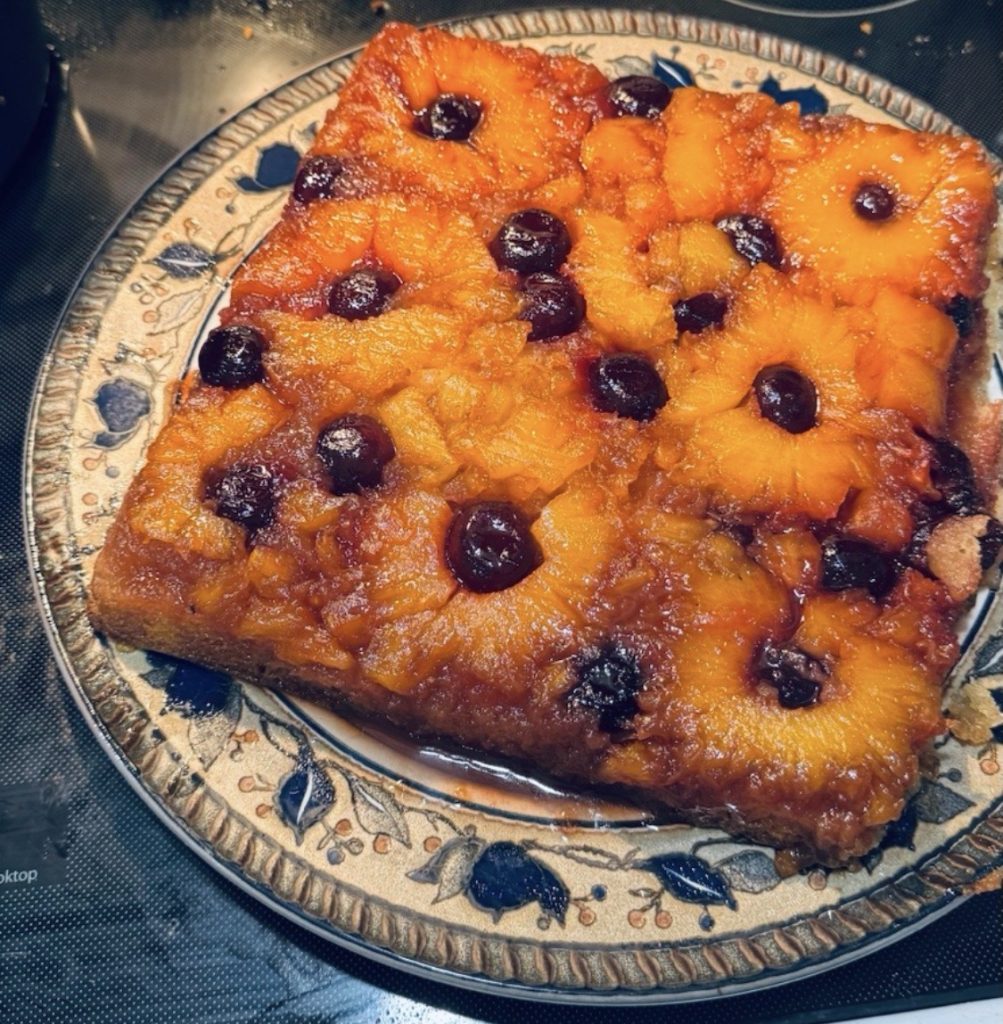 Enjoy my HeavenSpun Home made Brown Butter Pineapple Upside-down Cake